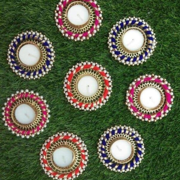 5 Pc's Tea Light Designer Candle Holder for Diwali Decoration