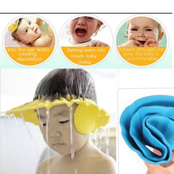 Adjustable Safe Soft Baby Shower Cap